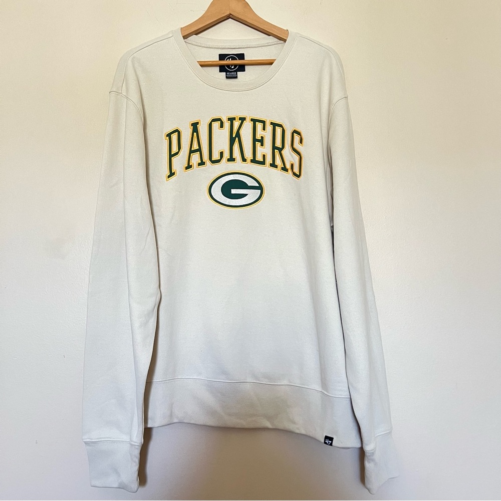 47 Green bay Packers Tan‎ Crewneck Sweater Men's XXL